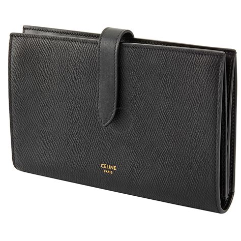 celine large strap wallet in grained calfskin|LARGE STRAP WALLET IN GRAINED CALFSKIN .